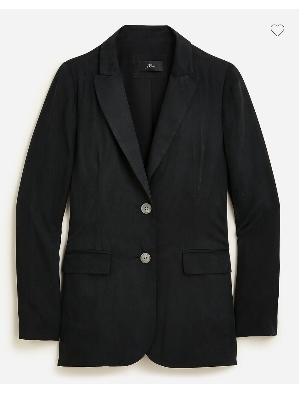 J. Crew Limited-edition Drapey Long Parke Blazer in Cupro Blend In Black